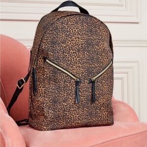 Stella & Dot Lady Boss Leopard Print Backpack